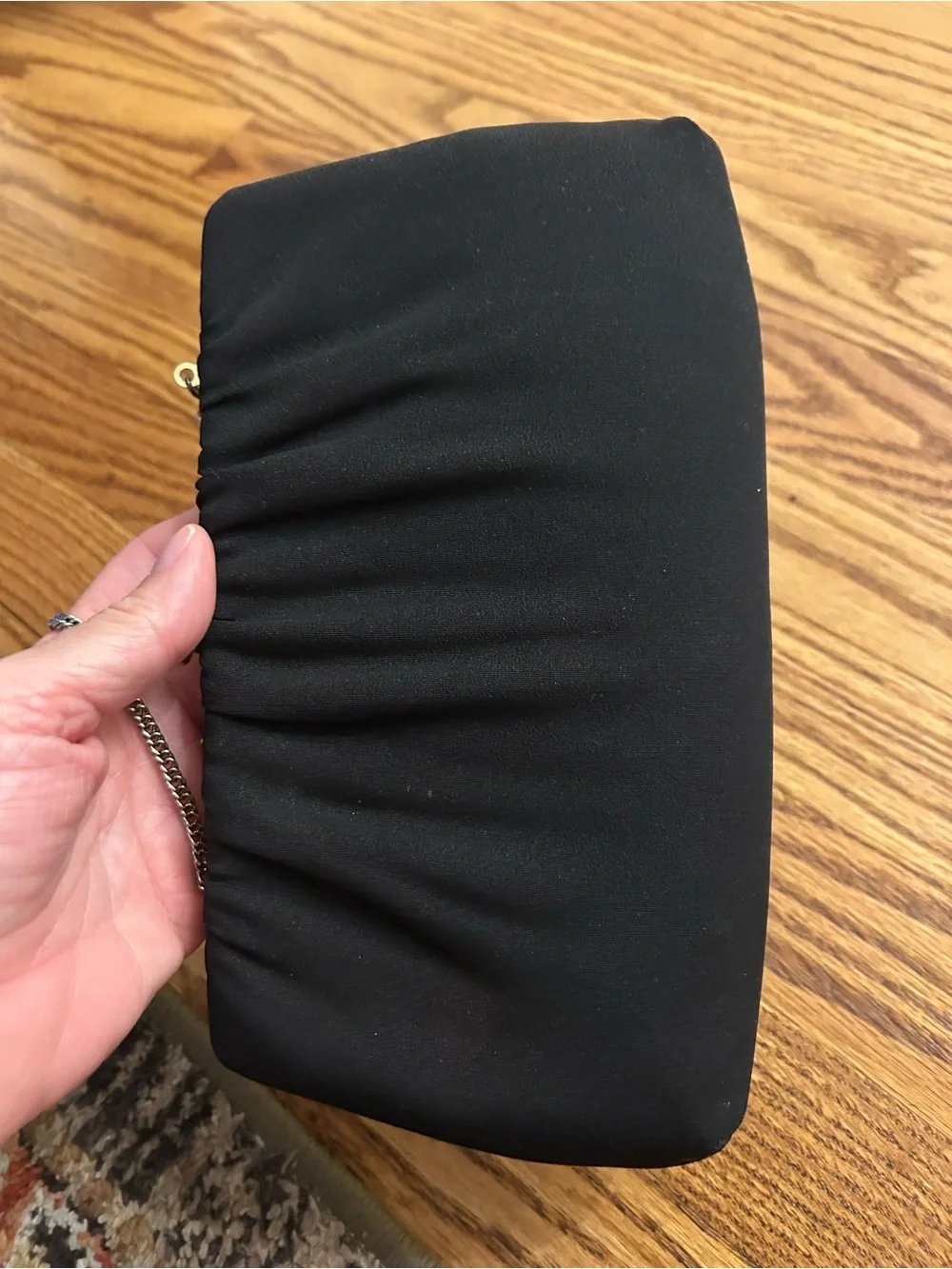 Classic Black Evening Clutch with Chain Handle